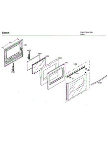 Door parts for Bosch Range HDI7282U/03 from AppliancePartsPros.com