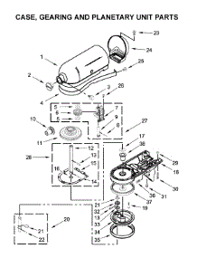 Case, Gearing And Planetary Unit Parts parts for Kitchenaid Stand Mixer KSM180RCMB0 from AppliancePartsPros.com