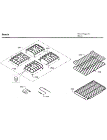 Grate / Shelfs parts for Bosch Range HDI7282U/09 from AppliancePartsPros.com