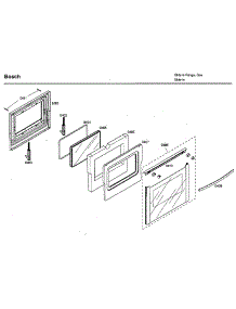 Door parts for Bosch Range HDI7032U/01 from AppliancePartsPros.com