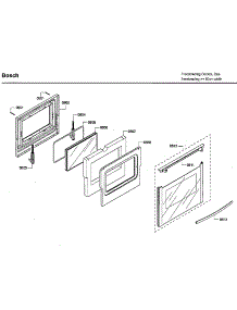 Door parts for Bosch Gas Range HGS7132UC/03 from AppliancePartsPros.com