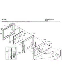 Door parts for Bosch Electric Range HIIP055U/01 from AppliancePartsPros.com