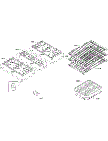 Grates / Shelfs parts for Thermador Range PRD304GHC/05 from AppliancePartsPros.com