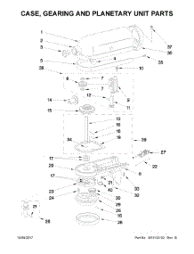 Case, Gearing And Planetary Unit Parts parts for Kitchenaid Stand Mixer 5KSM45AOB0 from AppliancePartsPros.com