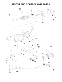 Motor And Control Unit Parts parts for Kitchenaid Stand Mixer 5KSM45AOB0 from AppliancePartsPros.com