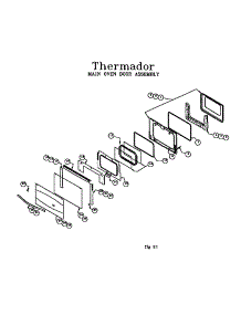 Main Oven Door Assembly parts for Thermador Range RDF30RS / PRIOR-9707 from AppliancePartsPros.com
