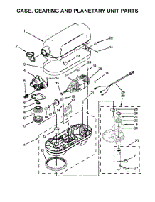Case, Gearing And Planetary Unit Parts parts for Kitchenaid Stand Mixer KG25H1XER5 from AppliancePartsPros.com