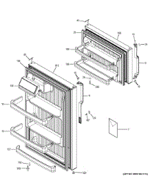 Doors parts for Hot Point Top-Mount Refrigerator HTS17DBEJRWW from AppliancePartsPros.com