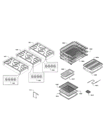 Grates / Racks parts for Thermador Range PRD48JDSGU/03 from AppliancePartsPros.com