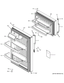 Doors parts for Hot Point Top-Mount Refrigerator HTS17DBEMRWW from AppliancePartsPros.com