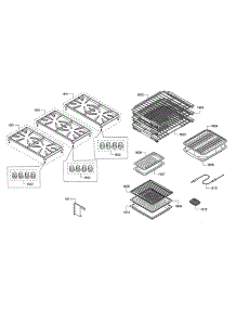 Grates / Racks parts for Thermador Range PRD48JDSGU/04 from AppliancePartsPros.com