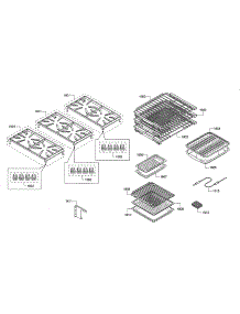 Grates / Racks / Grill parts for Thermador Range PRD48JDSGU/06 from AppliancePartsPros.com