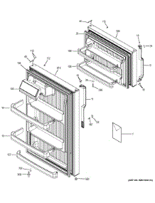 Doors parts for Hot Point Top-Mount Refrigerator HTS18BBEJRBB from AppliancePartsPros.com