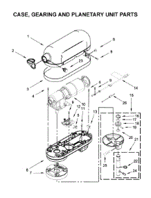 Case, Gearing And Planetary Unit Parts parts for Kitchenaid Stand Mixer 3KSM6583TWH0 from AppliancePartsPros.com