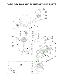 Case, Gearing And Planetary Unit Parts parts for Kitchenaid Stand Mixer 5KSM150PSACP0 from AppliancePartsPros.com