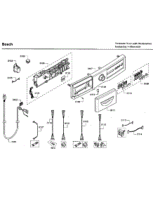 Control Panel parts for Bosch Washer WFVC544CUC/23 from AppliancePartsPros.com