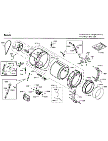 Drum parts for Bosch Washer WFVC544CUC/23 from AppliancePartsPros.com