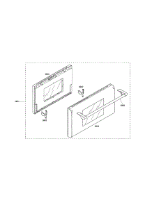 Door parts for Thermador Range PDR364GDZS/03 from AppliancePartsPros.com