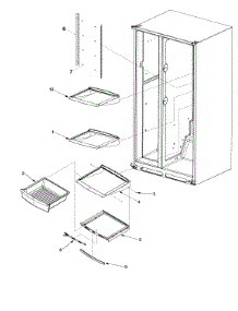 Deli And Ref Shelf parts for Jenn-Air Side-By-Side Refrigerator JS2428GEHB-PJS2428GHB0 from AppliancePartsPros.com