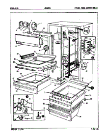 Fresh Food Compartment parts for Jenn-Air Side-By-Side Refrigerator JRS221/9Q10B from AppliancePartsPros.com