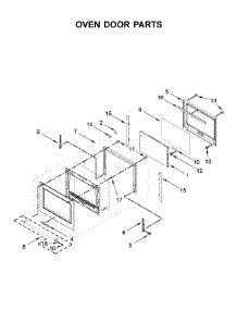 Oven Door Parts parts for Kitchenaid Wall Oven/Microwave Combo KOCE507EBS04 from AppliancePartsPros.com