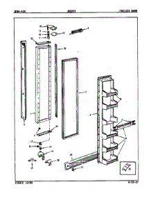 Freezer Door parts for Jenn-Air Side-By-Side Refrigerator JRS221/9Q10B from AppliancePartsPros.com