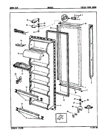 Fresh Food Door parts for Jenn-Air Side-By-Side Refrigerator JRS221/9Q10B from AppliancePartsPros.com