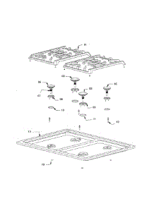 Gas Maintop parts for Thermador Range RDSS30RS/01 from AppliancePartsPros.com
