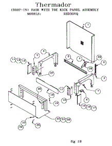 Base With Toe Kick Red30vq parts for Thermador Electric Range RED30VQW / 9708 & UP from AppliancePartsPros.com