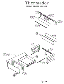 Storage Drawer And Base parts for Thermador Electric Range RED30VQW / 9708 & UP from AppliancePartsPros.com