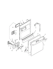 Door Assembly parts for Bosch Dishwasher SHU9902UC/06 / FD 7905-7912 from AppliancePartsPros.com