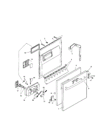 Door Assembly parts for Bosch Dishwasher SHU9905UC/06 / FD 7905-7912 from AppliancePartsPros.com