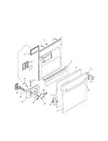 Door Assembly parts for Bosch Dishwasher SHU9912UC/12 / FD 8003 from AppliancePartsPros.com