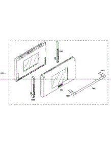 Large Door parts for Thermador Gas Range PRG486EDG02 from AppliancePartsPros.com