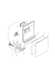 Door Assembly parts for Bosch Dishwasher SHU5312UC/12 from AppliancePartsPros.com