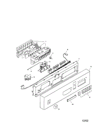 Fascia Panel parts for Bosch Dishwasher SHU5314UC/12 from AppliancePartsPros.com