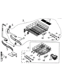 Racks parts for Bosch Dishwasher SHU66E07UC/14 from AppliancePartsPros.com