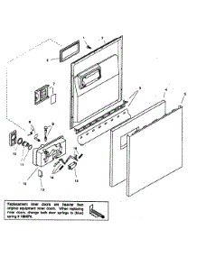 Door Assy parts for Bosch Dishwasher SHU66E07UC/14 from AppliancePartsPros.com