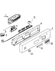 Fascia Panel parts for Bosch Dishwasher SHU43C05UC/14 from AppliancePartsPros.com