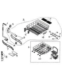 Racks parts for Bosch Dishwasher SHU43C05UC/14 from AppliancePartsPros.com