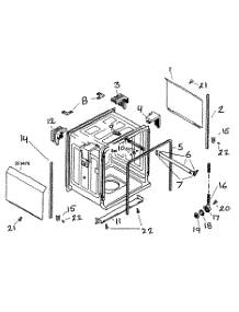 Tank Assy parts for Bosch Dishwasher SHU43C05UC/14 from AppliancePartsPros.com