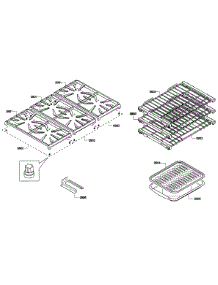 Racks / Shelfs parts for Thermador Gas Range PRG366GH/01 from AppliancePartsPros.com
