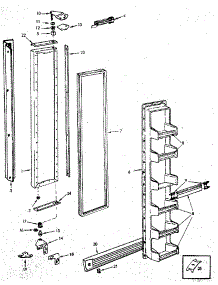 Refrigerator / Freezer Door parts for Jenn-Air Side-By-Side Refrigerator JRSI202B/M8N01A from AppliancePartsPros.com