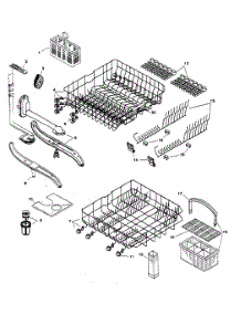 Racks parts for Bosch Dishwasher SHU5306UC/12 from AppliancePartsPros.com
