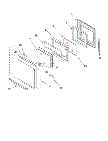 Oven Door parts for Kitchenaid Electric Wall Oven KEBC208KSS00 from AppliancePartsPros.com