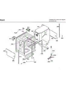 Frame parts for Bosch Dishwasher SHX46L15UC/36 from AppliancePartsPros.com