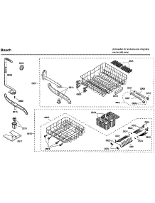 Rack parts for Bosch Dishwasher SHX46L15UC/40 from AppliancePartsPros.com