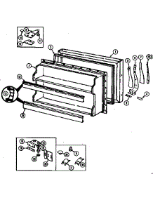 Freezer Door parts for Magic Chef Refrigerator RB191PA/DG51B from AppliancePartsPros.com