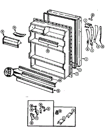 Fresh Food Door (Rb191pa / Dg55a) (Rb191pv / Dg51a) (Rb191pv / Dg51b) parts for Magic Chef Refrigerator RB191PA/DG51B from AppliancePartsPros.com