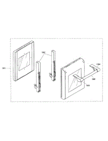 Small Oven Door parts for Thermador Gas Range PRL484ECG02 from AppliancePartsPros.com